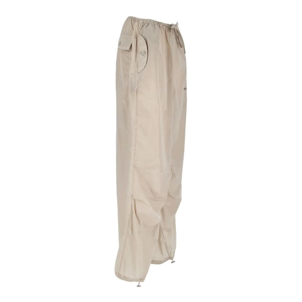 Hinnominate Beige Nylon Women’s High-Waisted Trouser - Trousers