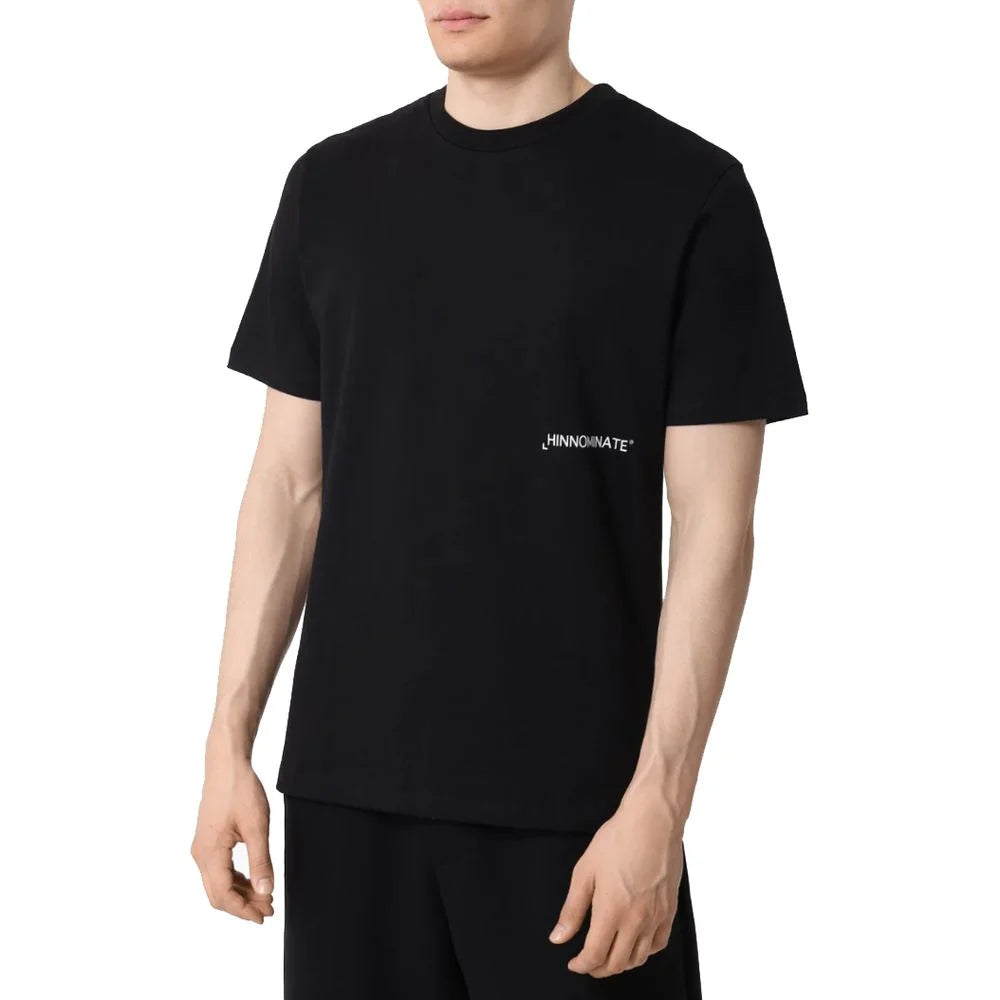 Hinnominate Black Cotton T-Shirt - XL - T-Shirts