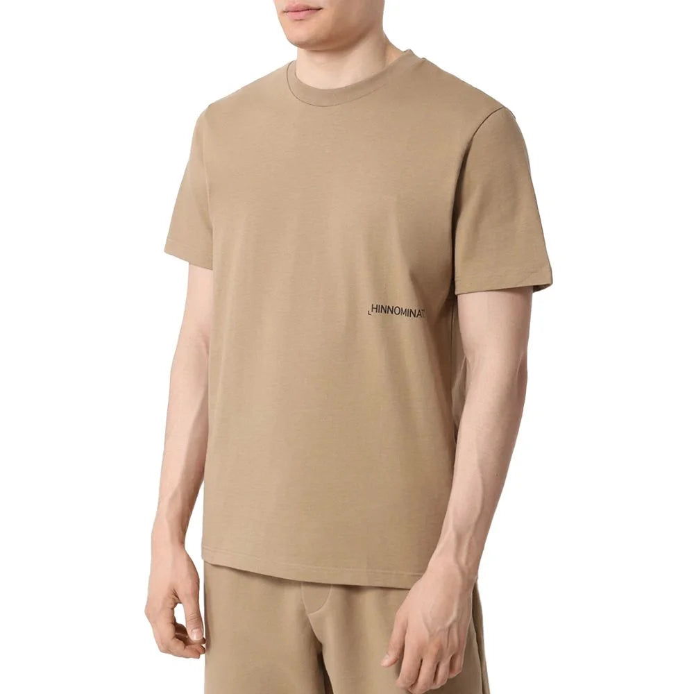 Hinnominate Brown Cotton T-Shirt - M - T-Shirts
