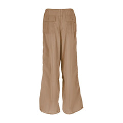 Hinnominate Brown Nylon Women Trouser - XL - Trousers