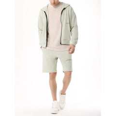 Hinnominate Green Cotton Men’s Hoodie - Hoodies