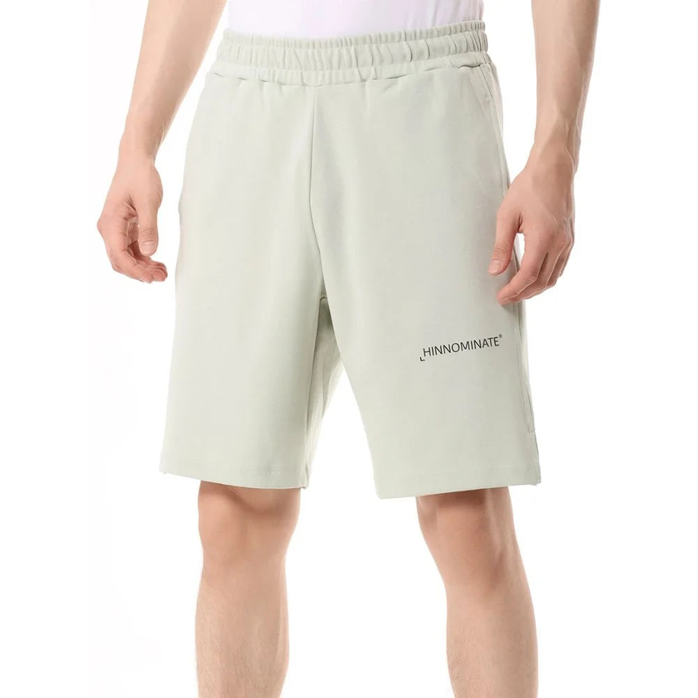 Hinnominate Green Cotton Short - L - Shorts