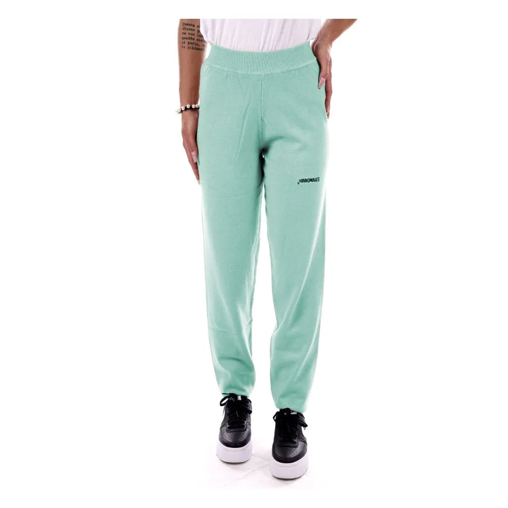 Hinnominate Green Wool Blend Women Pants - M - Joggers
