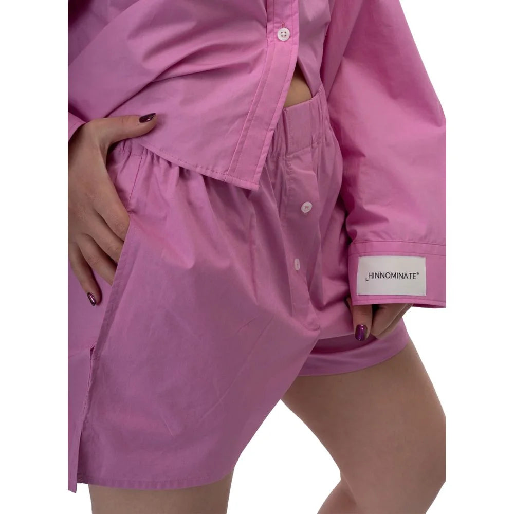 Hinnominate Pink Cotton Short - XS - Bermudas