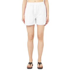 Hinnominate White Cotton Short - Bermudas
