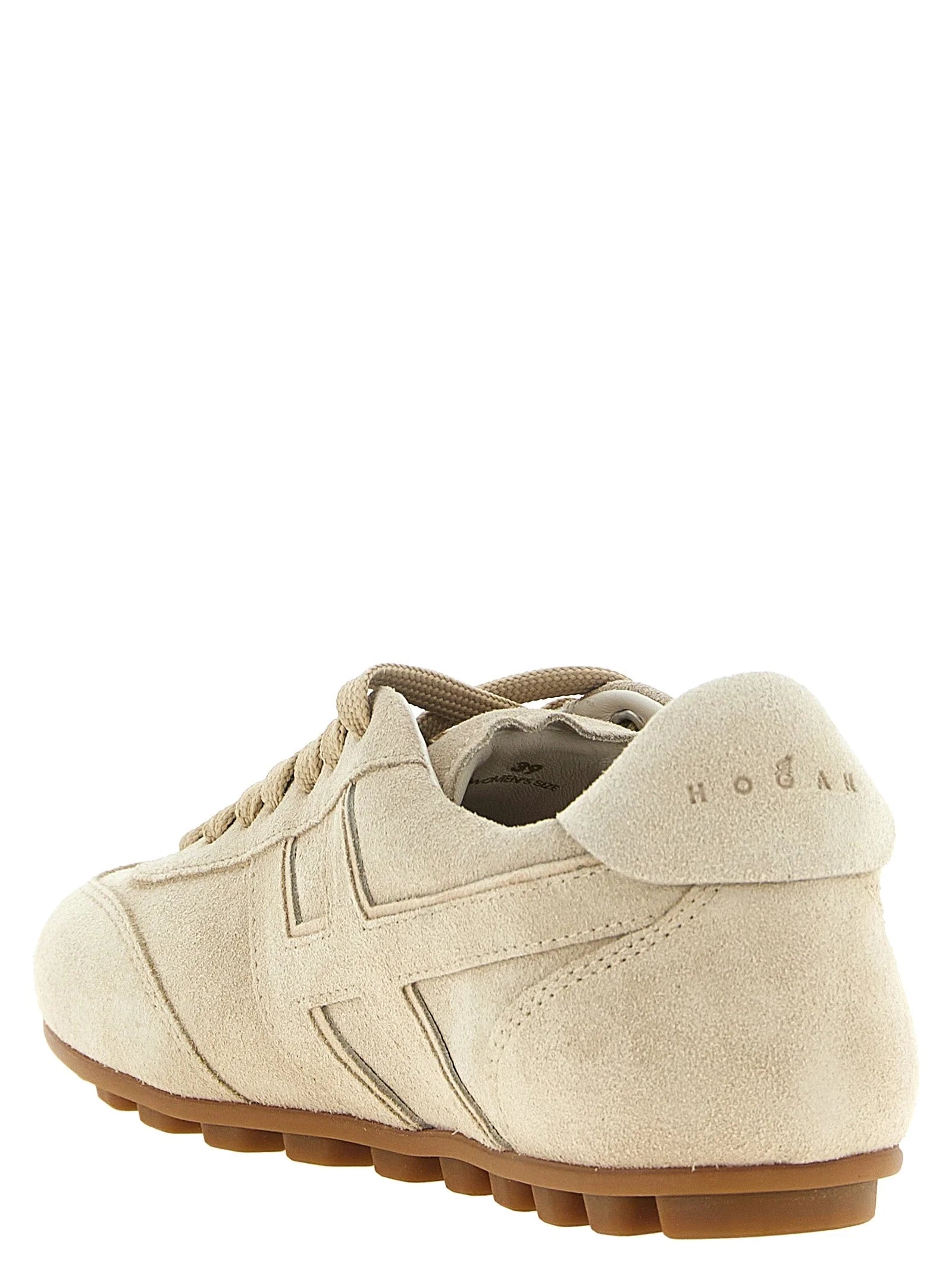 Hogan Beige Calfskin Athletic Sneakers