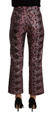 House of Holland Multicolor Floral Jacquard Flared Cropped Pants - IT42|M - Trousers