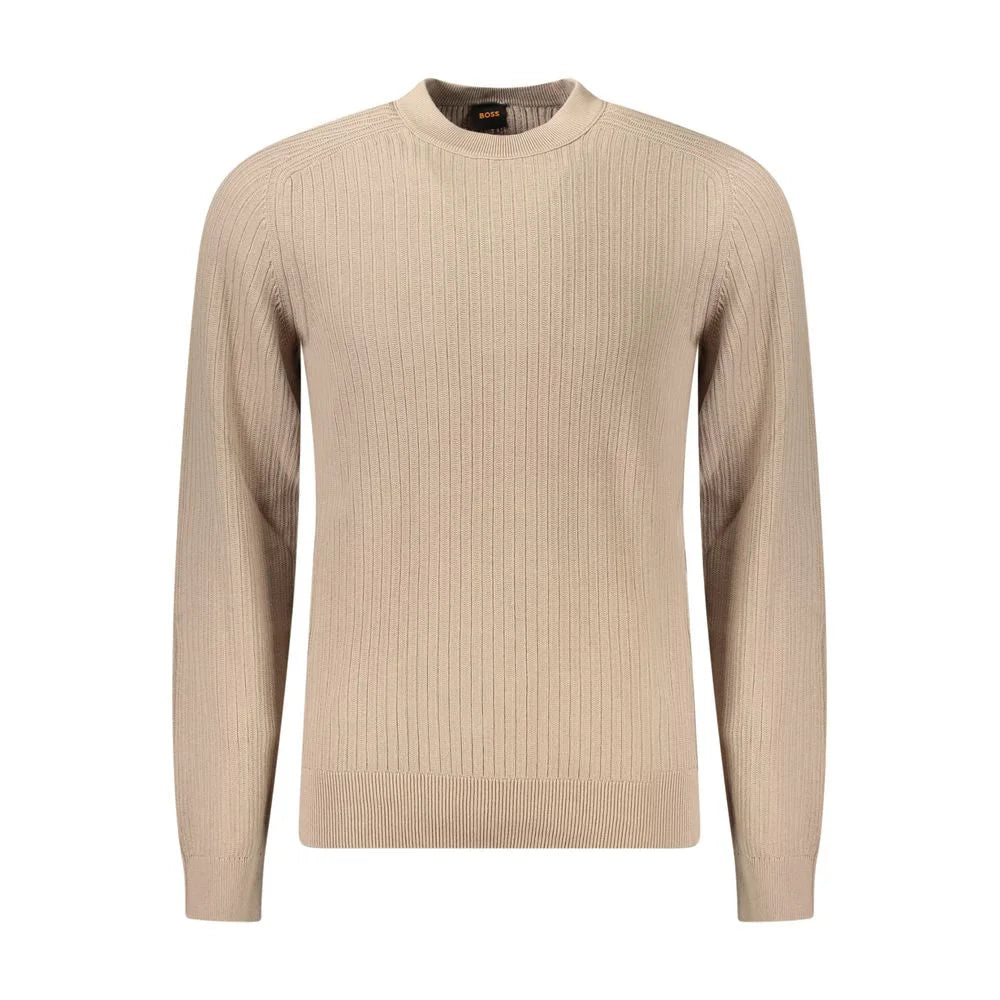 Hugo Boss Beige Cotton Men Sweater - XL - Sweaters