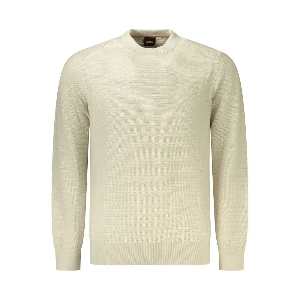 Hugo Boss Beige Cotton Men Sweater - XXL