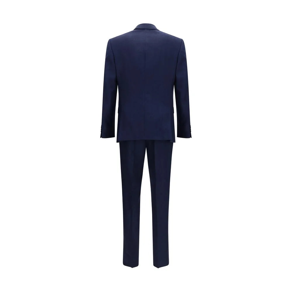Hugo Boss Black Blue Linen Two-Piece Suit - IT60 | 5XL