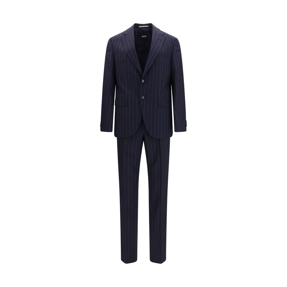 Hugo Boss Black Blue Wool Oves Aries Two-Piece Suit