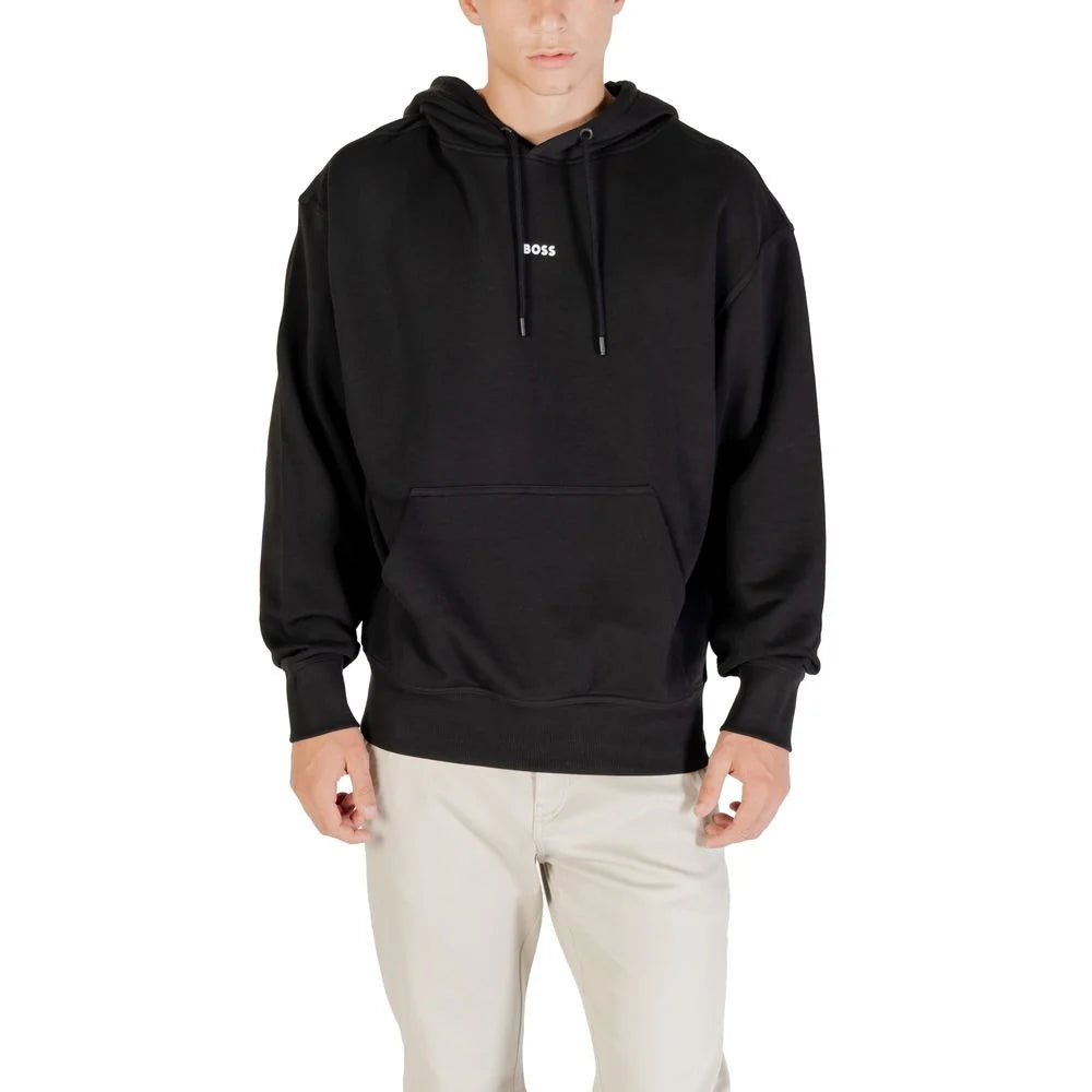Hugo Boss Black Cotton Hoodie - IT44 | S - Hoodies