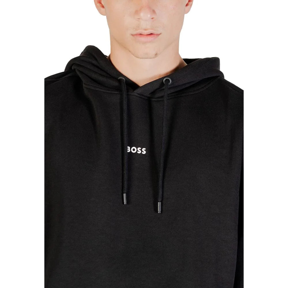Hugo Boss Black Cotton Hoodie - IT44 | S - Hoodies