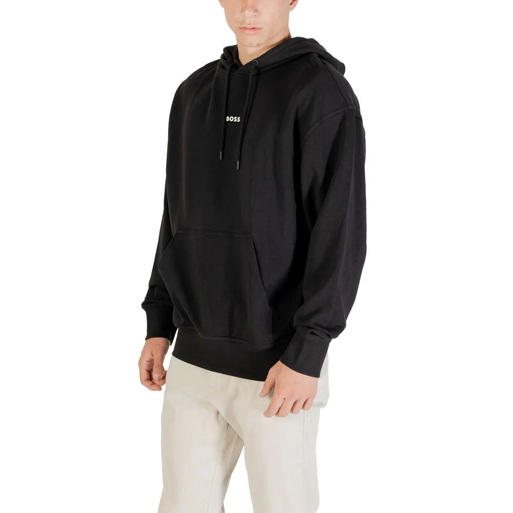 Hugo Boss Black Cotton Hoodie - IT44 | S - Hoodies