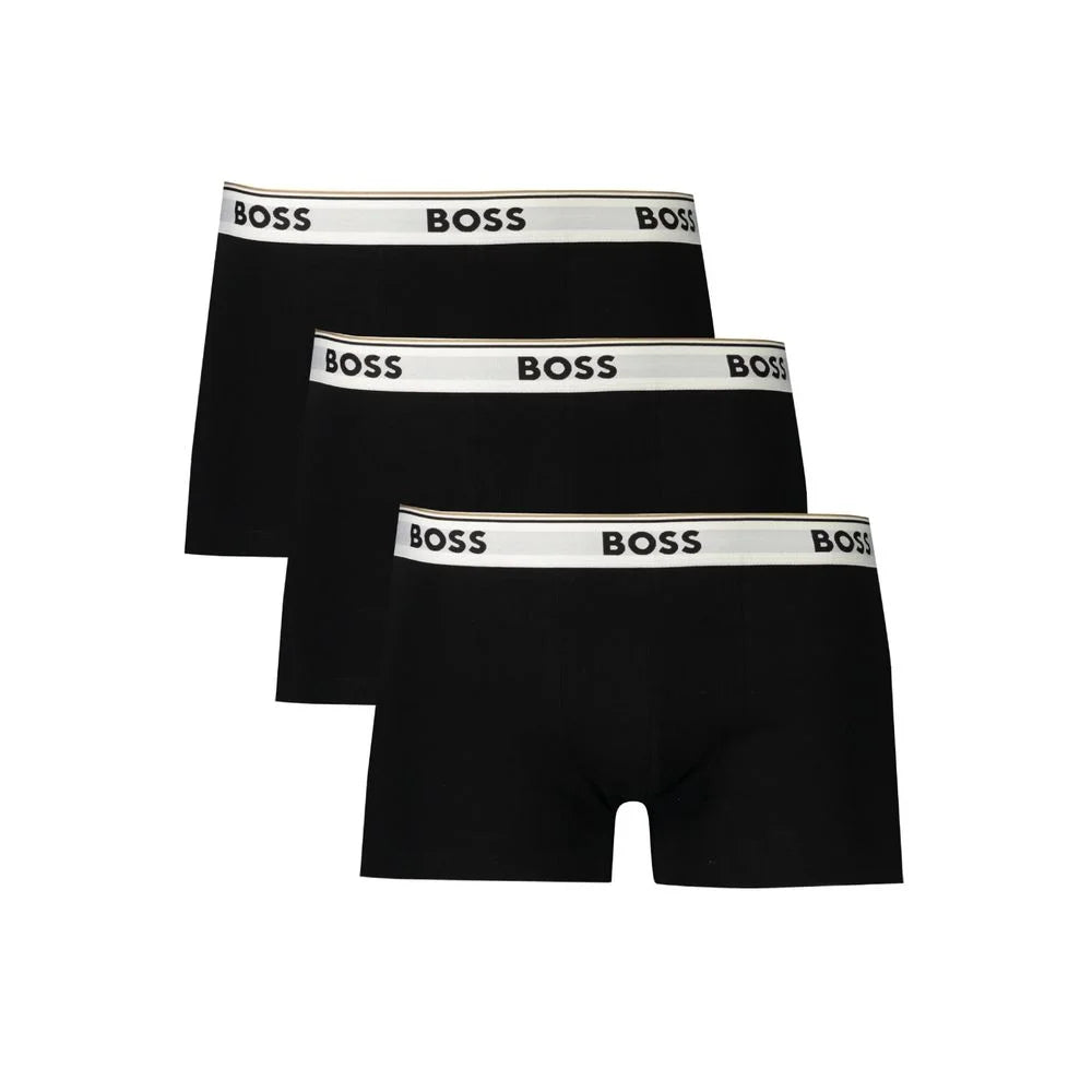 Hugo Boss Black Cotton Men Boxer Short - Boxer Shorts
