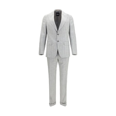 Hugo Boss Black Gray Cotton Two-Piece Suit