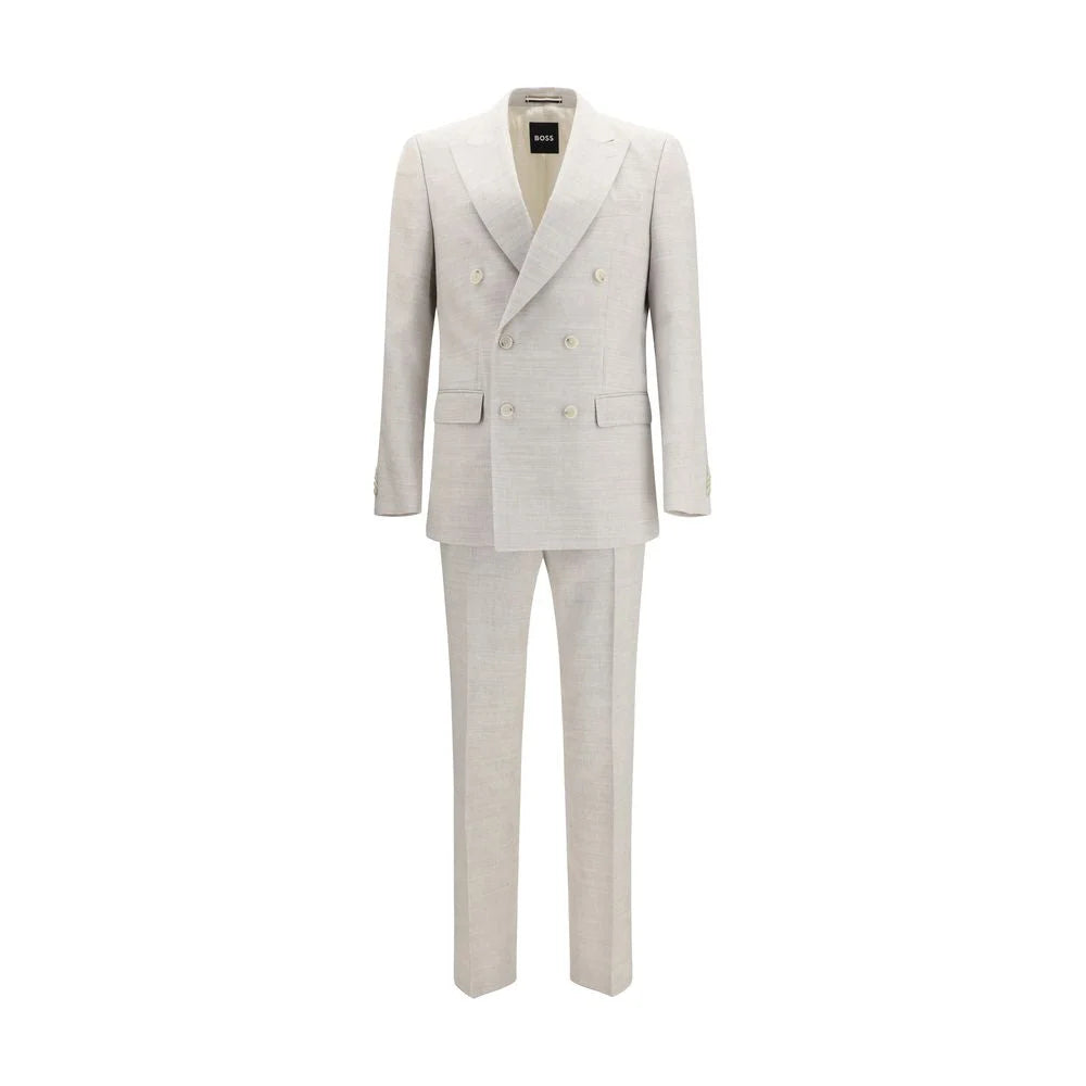 Hugo Boss Black Gray Linen Two-Piece Suit - IT54 | XXL