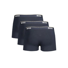 Hugo Boss Blue Cotton Men Boxer Underwear - S
