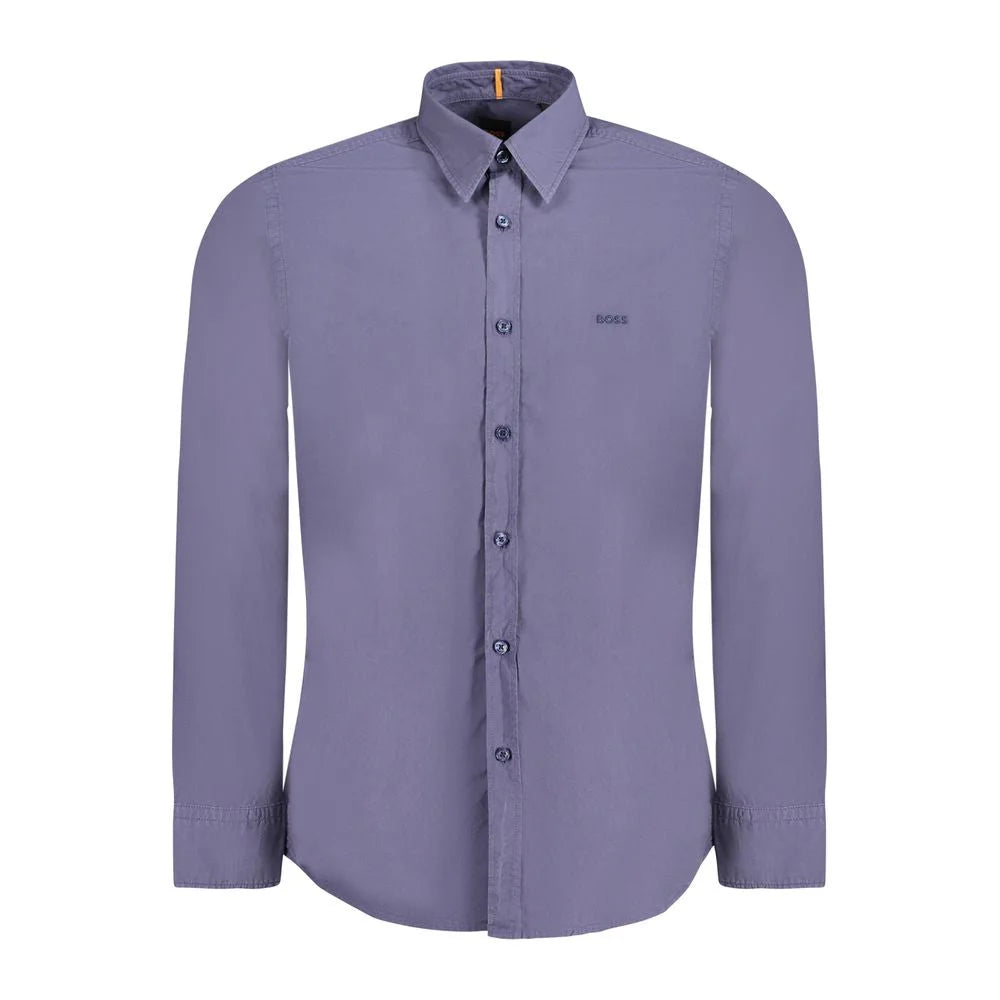 Hugo Boss Blue Cotton Men Shirt - Shirts