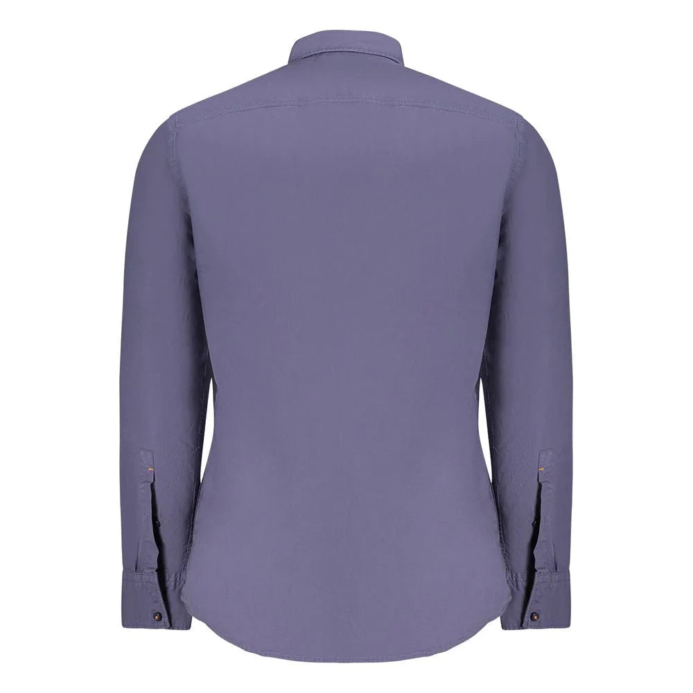 Hugo Boss Blue Cotton Men Shirt - Shirts