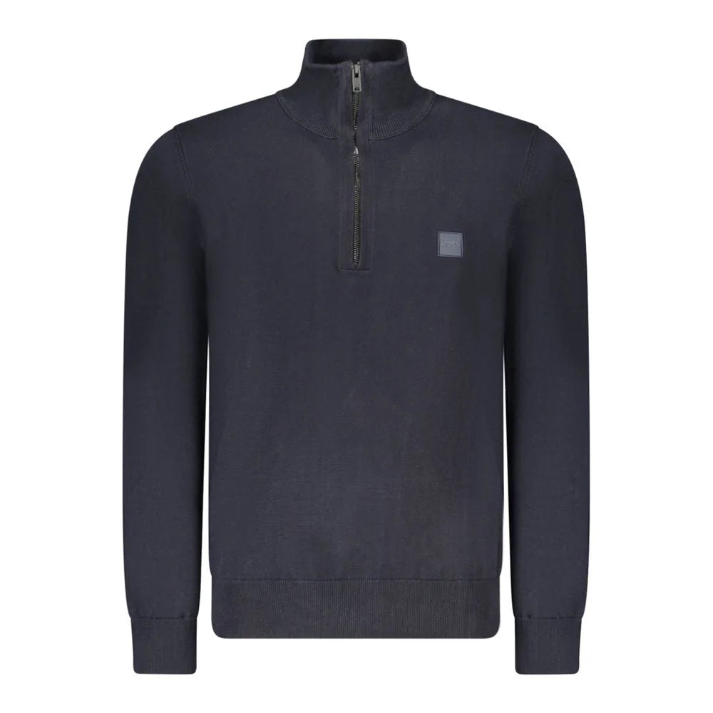 Hugo Boss Blue Cotton Men Sweater