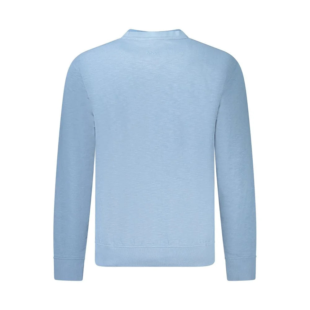 Hugo Boss Blue Cotton Men Sweater - S