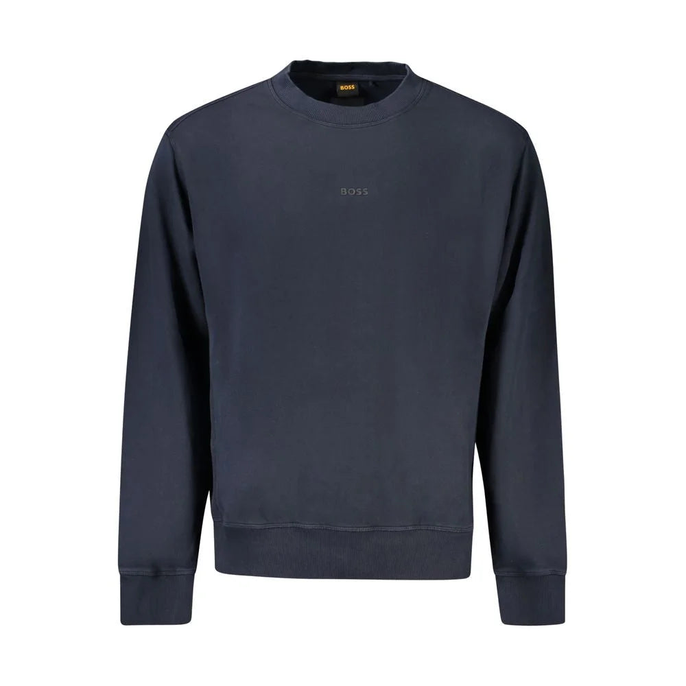 Hugo Boss Blue Cotton Men Sweater - S - Sweatshirts