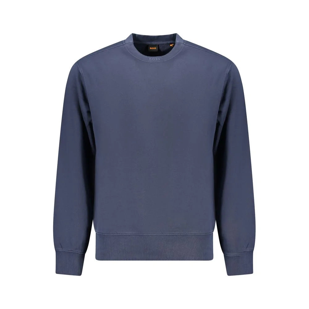 Hugo Boss Blue Cotton Men Sweater - XL