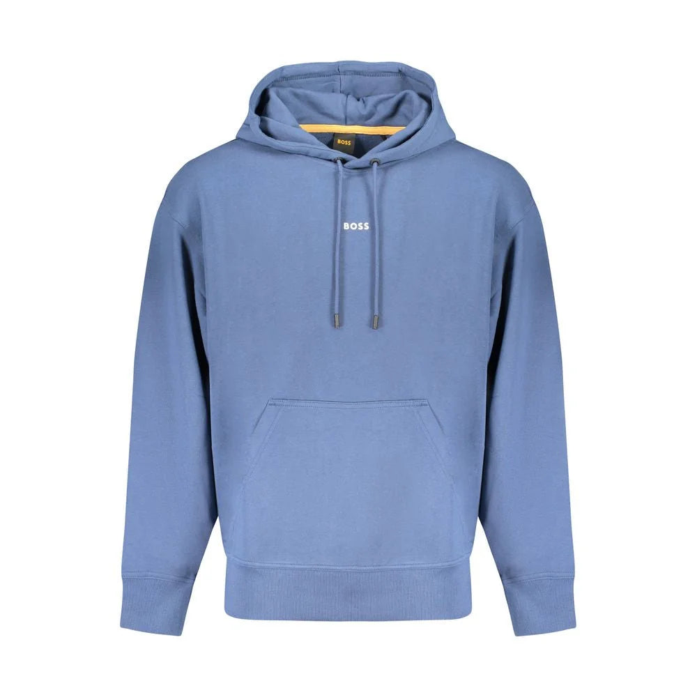Hugo Boss Blue Cotton Men Sweater - XL - Hoodies