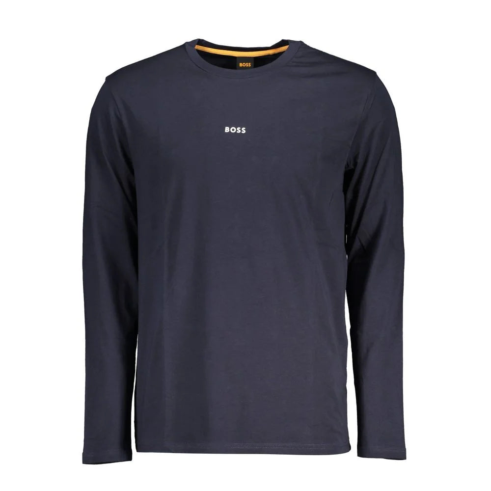 Hugo Boss Blue Cotton Men T-Shirt - T-Shirts