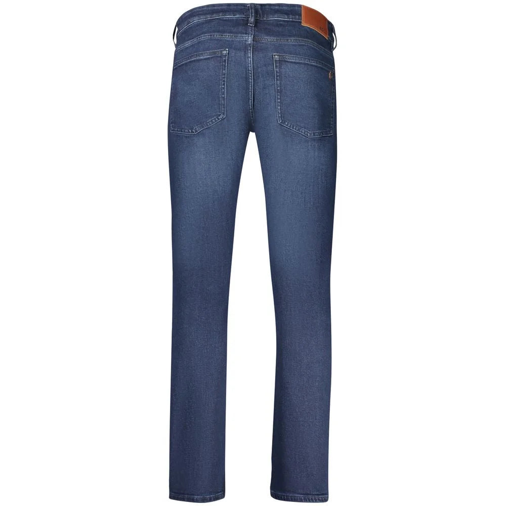 Hugo Boss Blue Cotton Men’s Slim-Fit Jeans