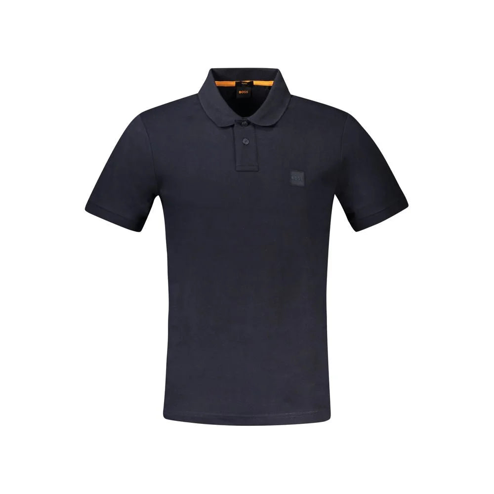 Hugo Boss Blue Cotton Polo Shirt - S