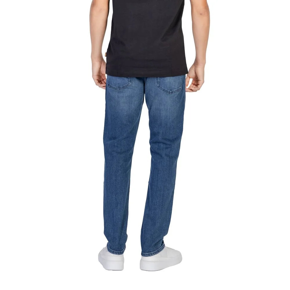 Hugo Boss Blue Cotton Relaxed Fit Jean - W40 | L32