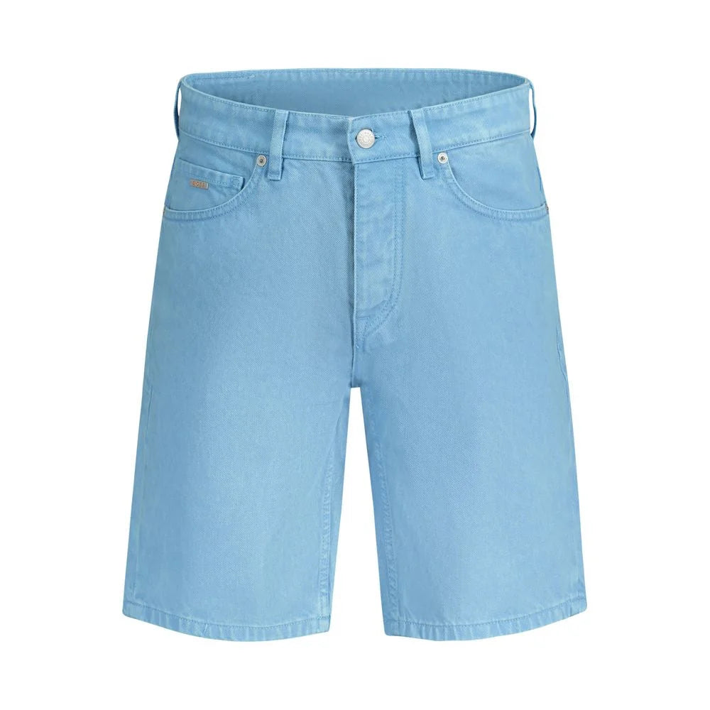 Hugo Boss Blue Cotton Short - Chino Shorts