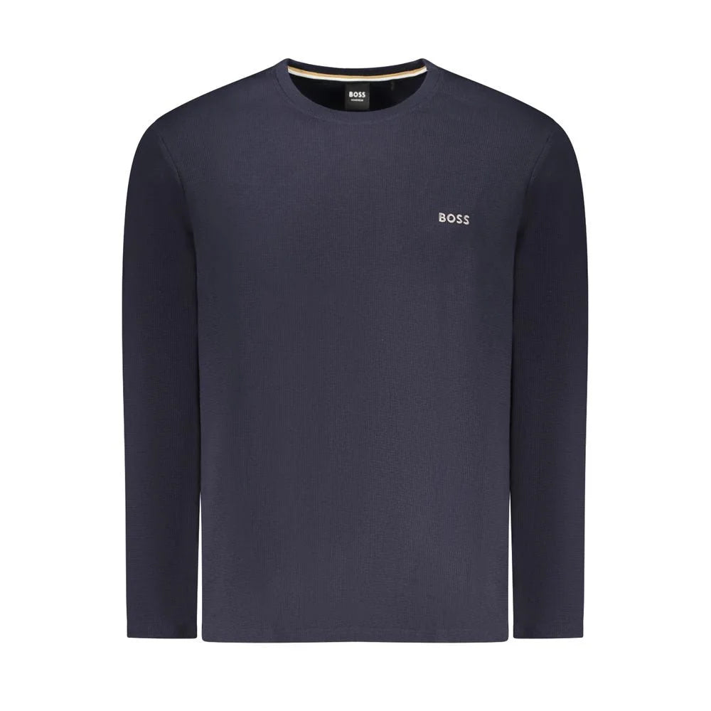 Hugo Boss Blue Cotton Sweater - S