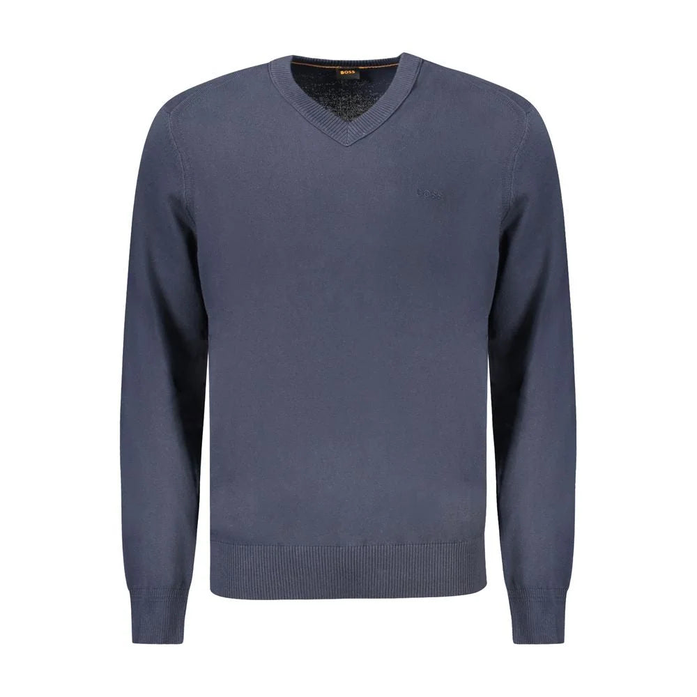 Hugo Boss Blue Cotton Sweater - Sweaters