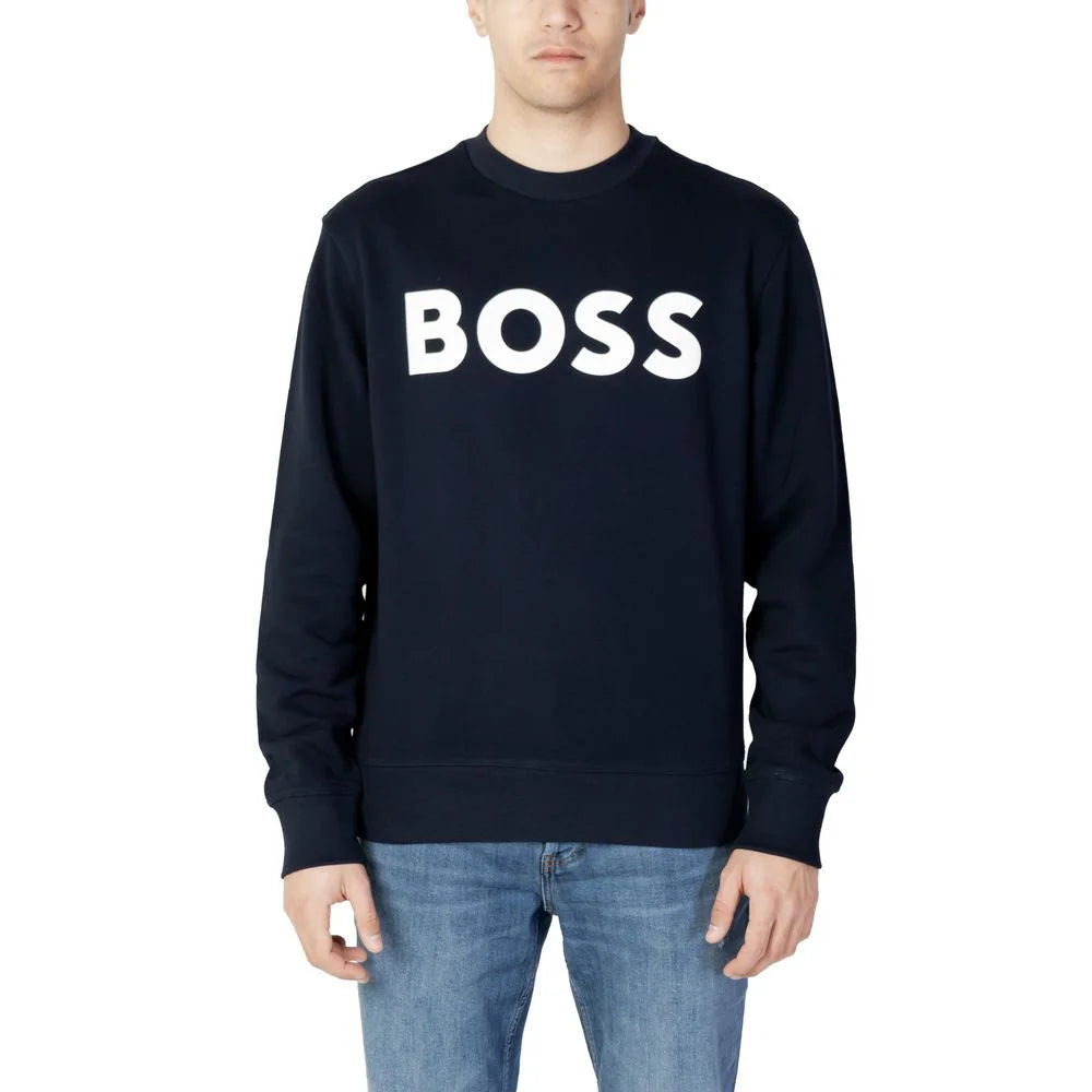 Hugo Boss Blue Cotton Sweatshirt - Sweatshirts