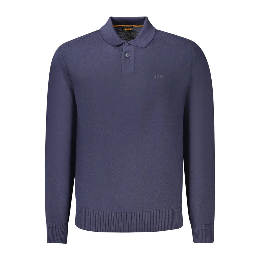 Hugo Boss Blue Wool Mens Sweater - XL
