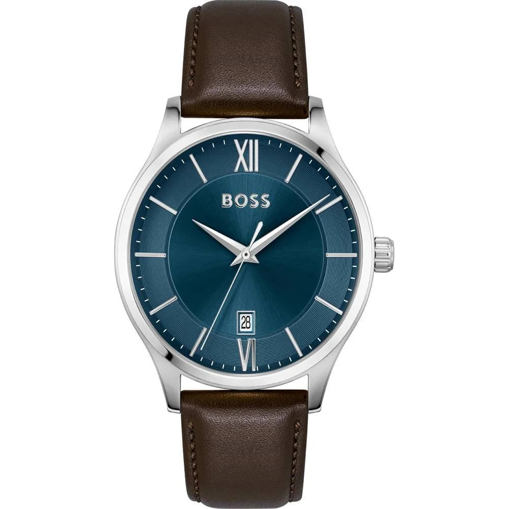 Hugo Boss Brown Leather Dress Watch