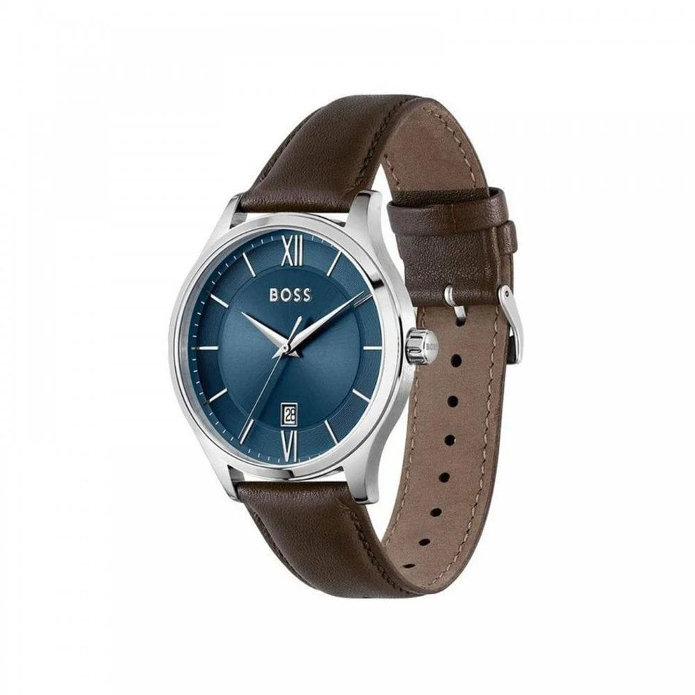 Hugo Boss Brown Leather Dress Watch