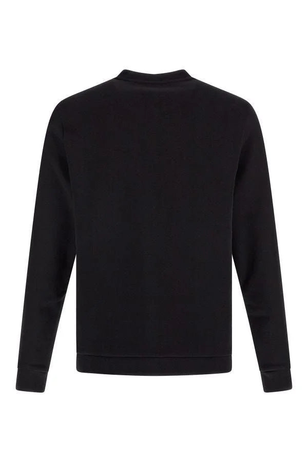 Hugo Boss Elegant Black Cotton Round Neck Sweatshirt - Sweatshirts
