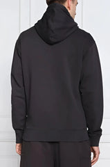Hugo Boss Elegant Dark Blue Cotton Hooded Sweatshirt - Hoodies