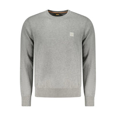 Hugo Boss Gray Cotton Sweater