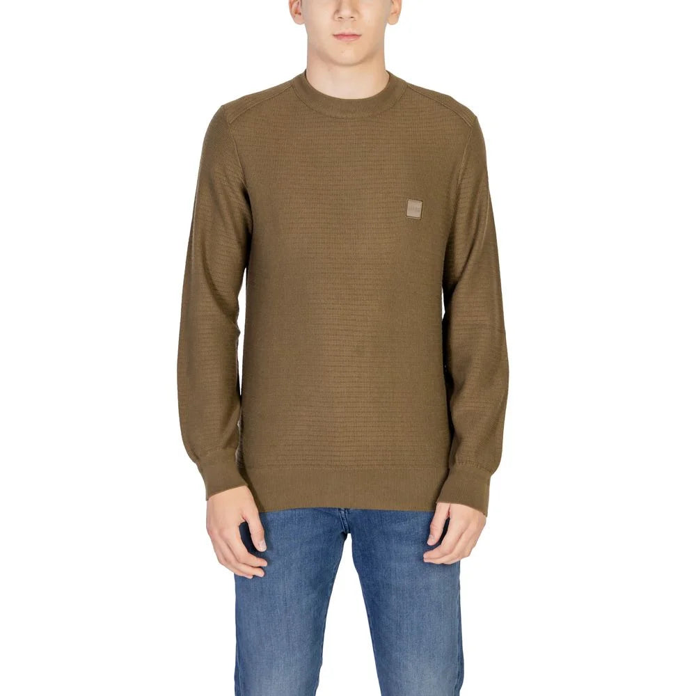 Hugo Boss Green Cotton Sweater - IT48 | L