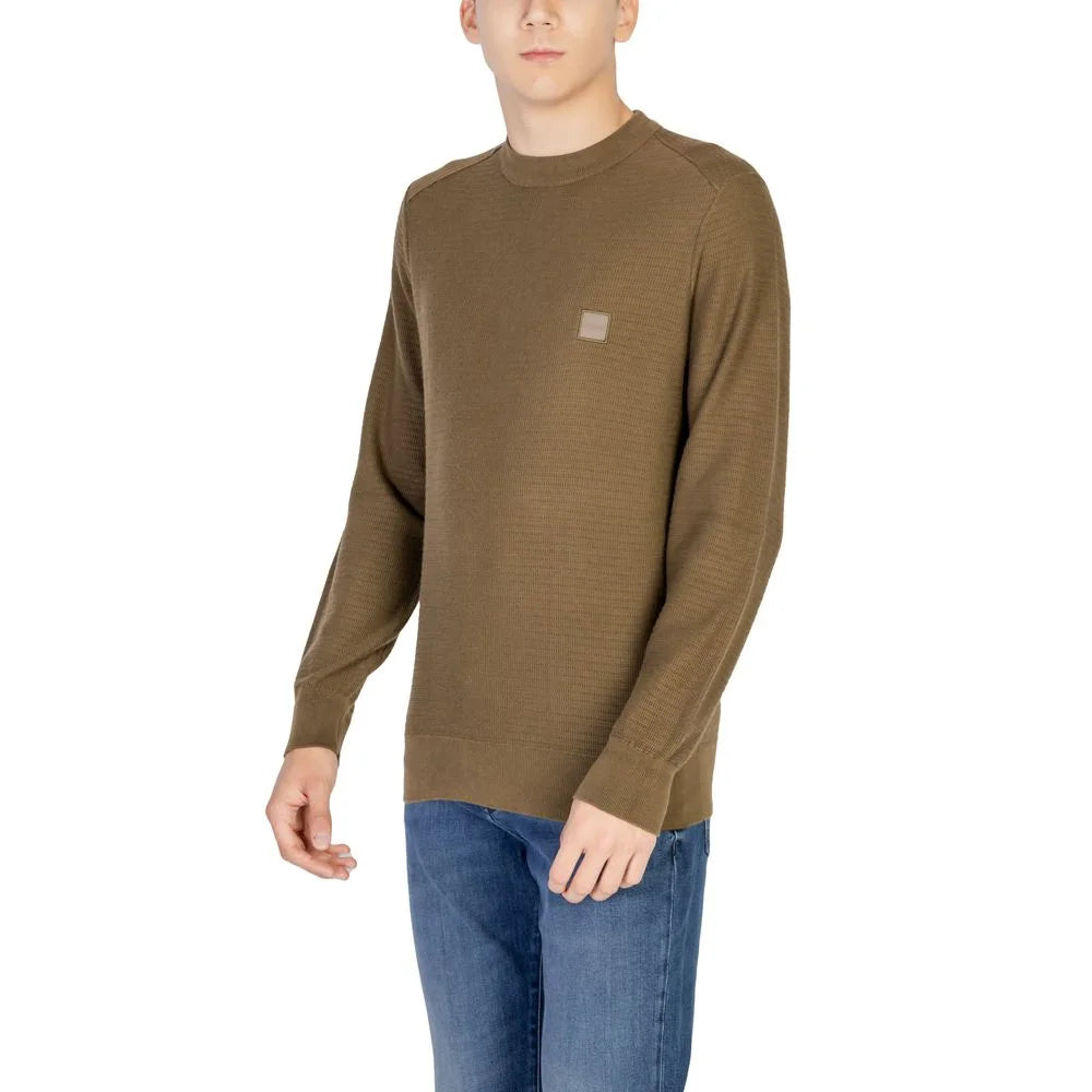 Hugo Boss Green Cotton Sweater - IT48 | L