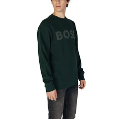 Hugo Boss Green Cotton Sweatshirt - IT54 | XXL