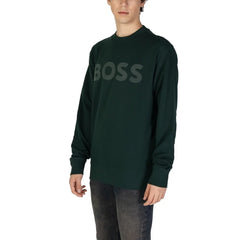 Hugo Boss Green Cotton Sweatshirt - IT54 | XXL