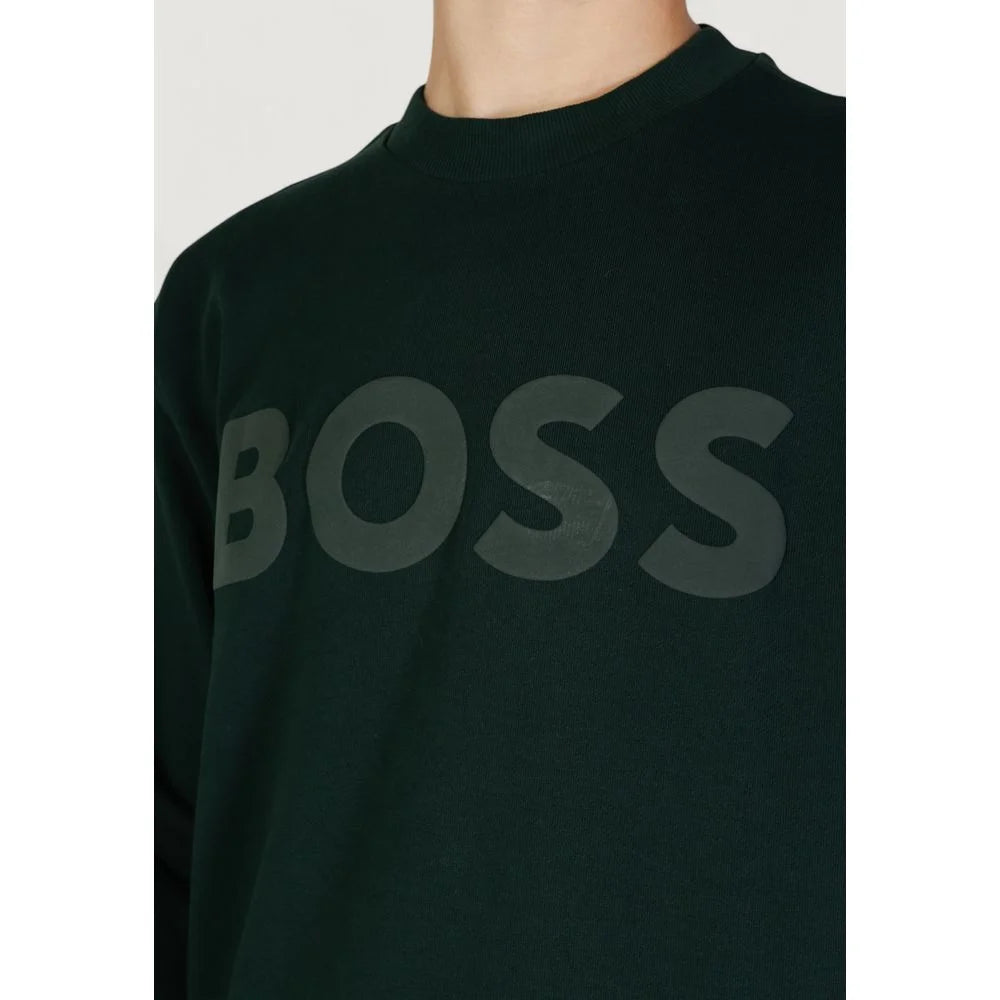 Hugo Boss Green Cotton Sweatshirt - IT54 | XXL