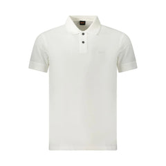 Hugo Boss White Cotton Polo Shirt - Polos
