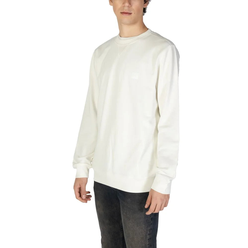 Hugo Boss White Cotton Sweatshirt - IT42 | XS